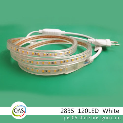120led/m 2835 strip AC110 220v IP68 warm /cold white led strip tape flex lignt